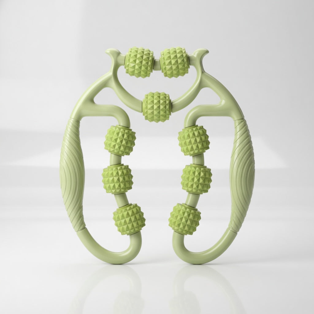 Flexible 9 Wheel Deep Tissue Roller Massager for Full Body Relief