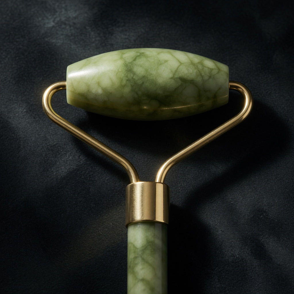 Jade Roller & Gua Sha Stone Set - Natural Cooling Facial Massage Tool for Glowing Skin