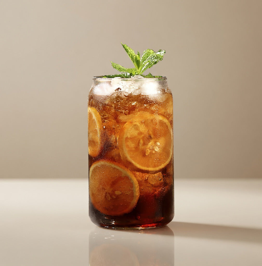Set of 2 Premium Can Glass Jars | Luxury Cocktail Mocktail Glasses | Wide Mouth Drinkware