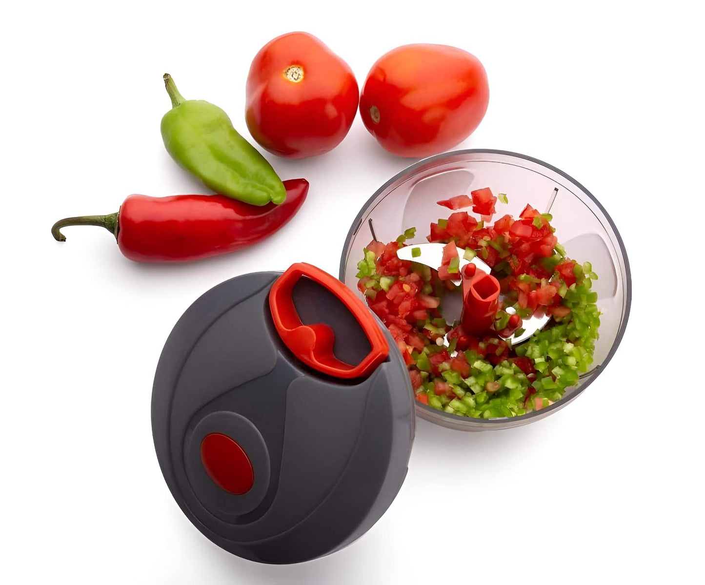Pull-N-Chop Pro Vegetable & Dry Fruit Chopper | 550ml Manual Food Processor