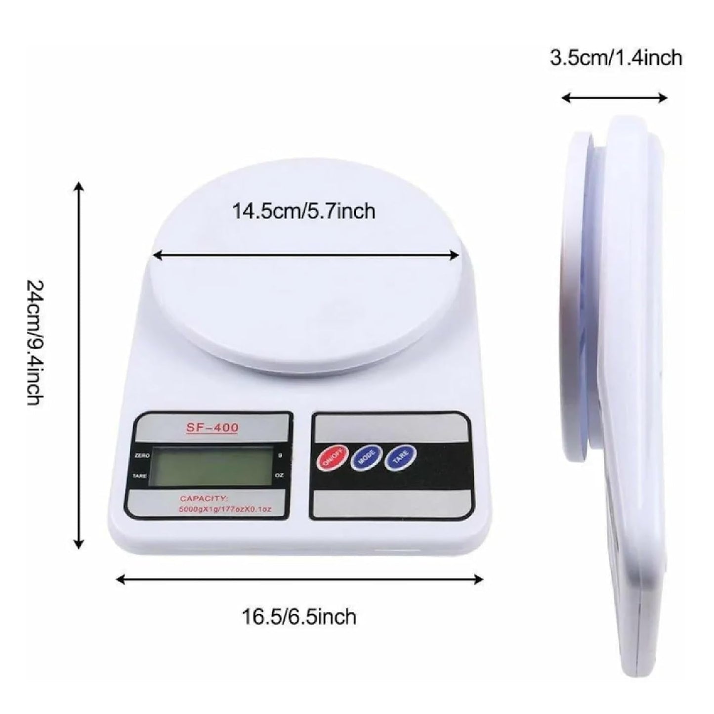 ProChef 10kg Digital Kitchen Weighing Scale | Premium Tare Function & LCD Display